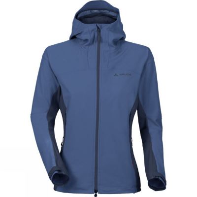 Vaude Roccia Softshell - Női Kapucnis Pulóver - Kék (Magyarország HTY180743)